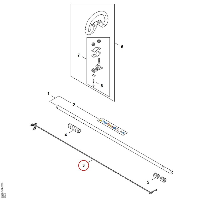Mazo de cable FA124403001 ORIGINAL STIHL