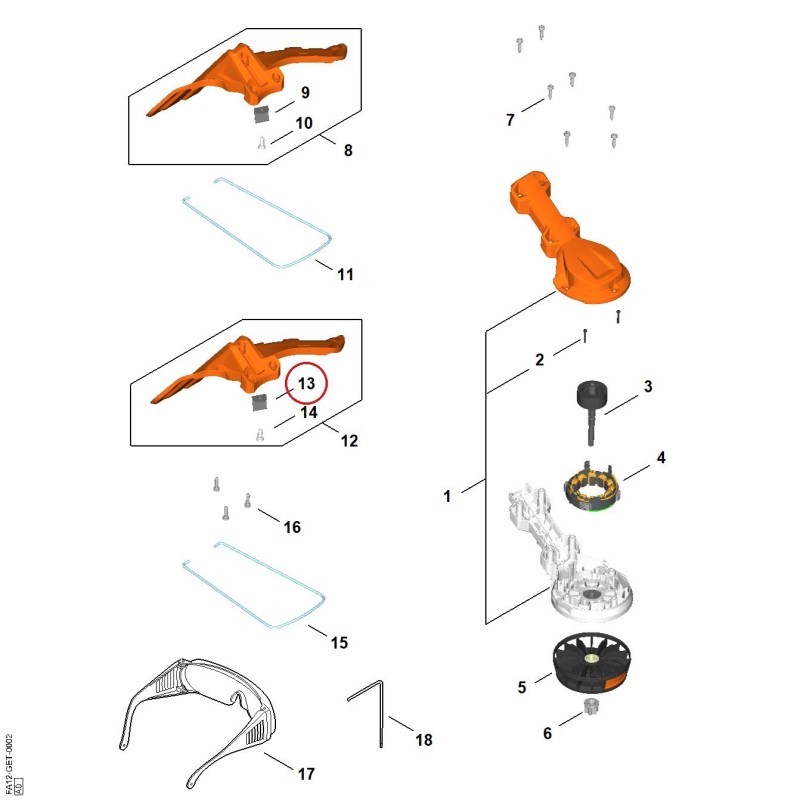 Couteau FA127134700 ORIGINAL STIHL