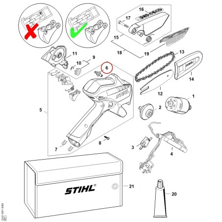 Tornillo con collar GA011826200 ORIGINAL STIHL | NewgardenParts.com