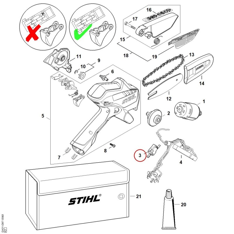 Schalter GA014350301 ORIGINAL STIHL Schalter GA014350301 ORIGINAL STIHL