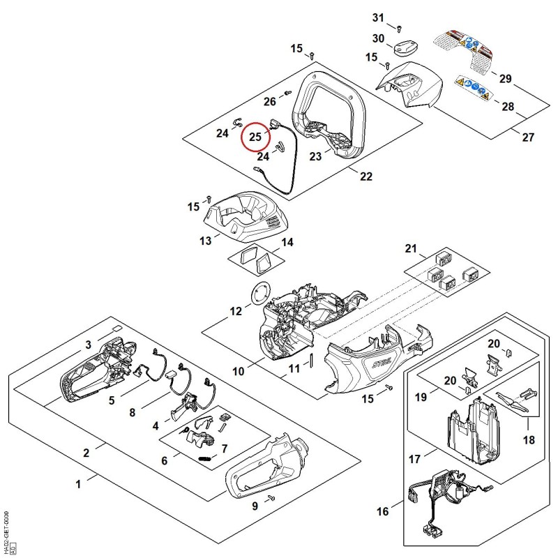 Interruptor HA024300501 ORIGINAL STIHL