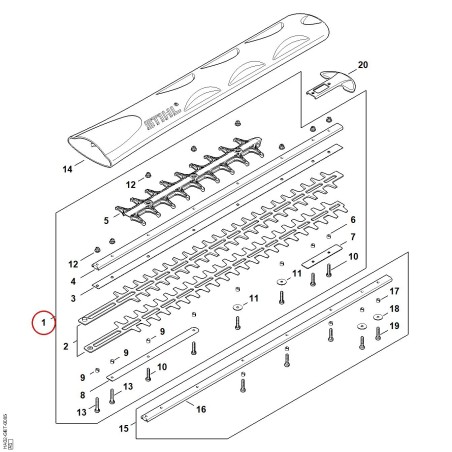 Cutter bar assy. 600mm/24" TD HA027105901 ORIGINAL STIHL | NewgardenParts.com