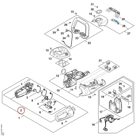 Monture de poignée HA027900601 ORIGINAL STIHL | NewgardenParts.com