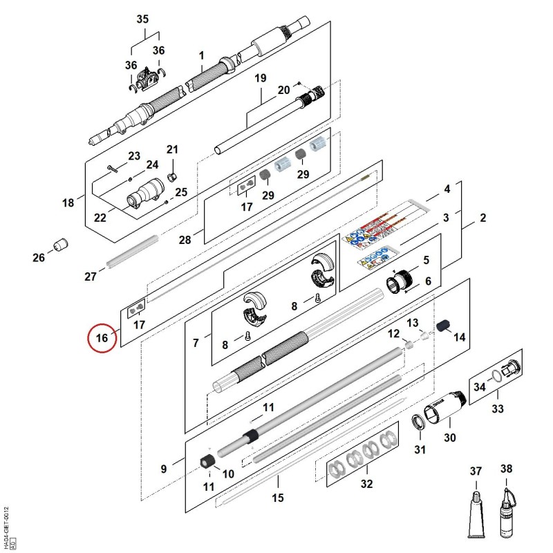 Drive shaft HA047103201 ORIGINAL STIHL