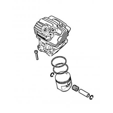 Cylinder and piston diameter 52 mm models MS462 ORIGINAL STIHL 11420201201 | NewgardenParts.com