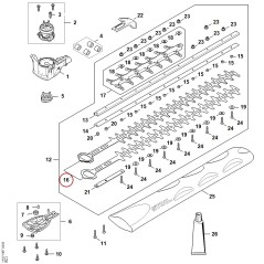 Messer 600 mm / 24" HA077106002 ORIGINAL STIHL | NewgardenParts.com