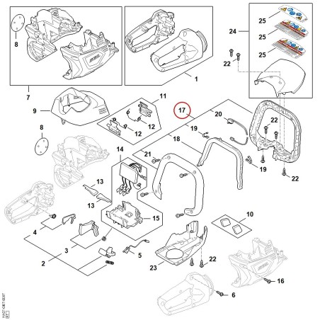 Poignée en forme d'étrier HA077901200 ORIGINAL STIHL | NewgardenParts.com