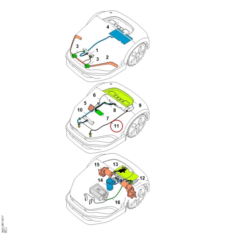 Wiring harness IA014403001 ORIGINAL STIHL