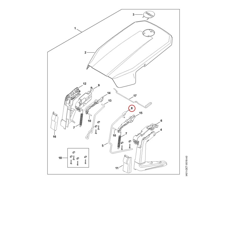 Flat spring IA017187300 ORIGINAL STIHL