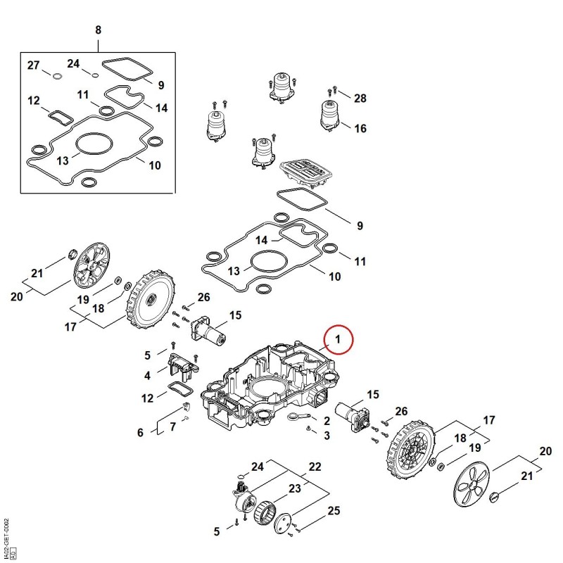 Corps Partie inférieure IA027011010 ORIGINAL STIHL Corps Partie inférieure IA027011010 ORIGINAL STIHL