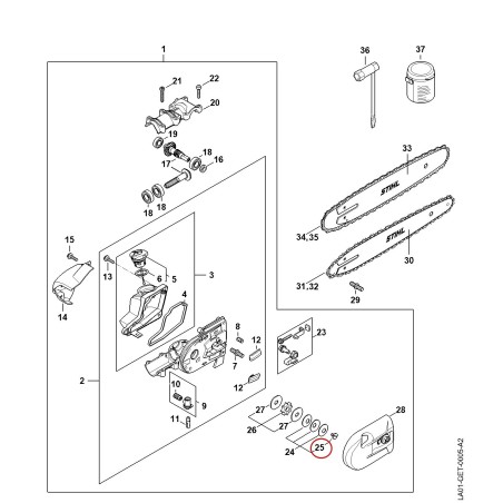 Vis à embase LA011624200 ORIGINAL STIHL | NewgardenParts.com