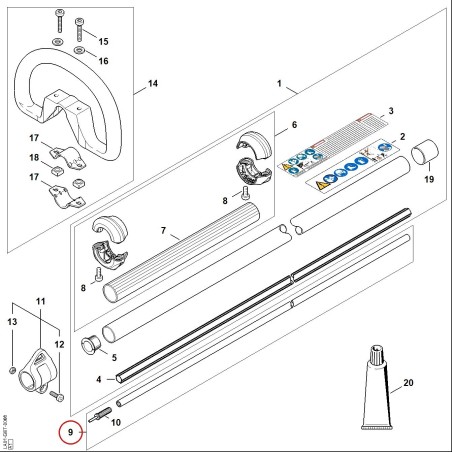 Albero conduttore LA017103210 ORIGINALE STIHL | NewgardenParts.com