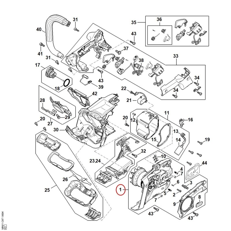 Elektromotor mit Gehäuse MA016004901 ORIGINAL STIHL