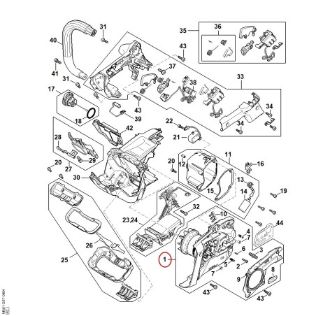 Electric motor with housing MA016004901 ORIGINAL STIHL | NewgardenParts.com