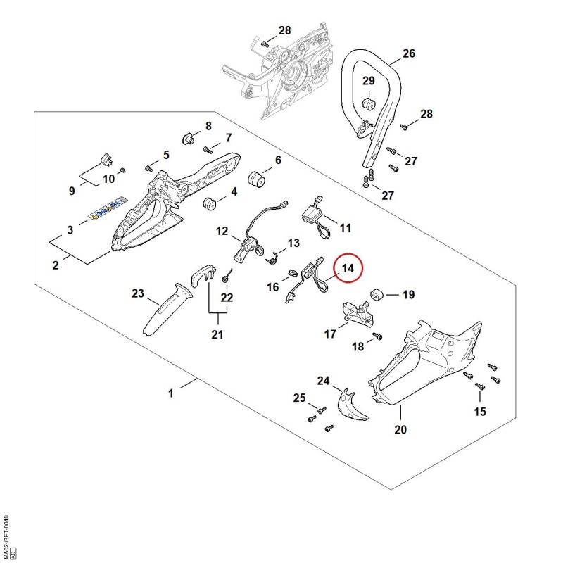 Mazo de cable MA024403006 ORIGINAL STIHL