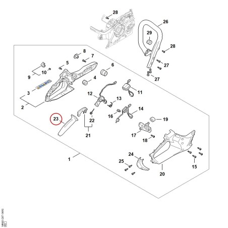 Monture de poignée MA027910601 ORIGINAL STIHL | NewgardenParts.com