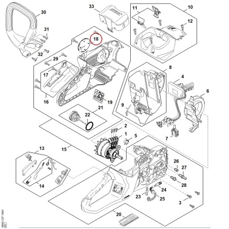 Plaque matricule MSA 220 C MA039671502 ORIGINAL STIHL | NewgardenParts.com