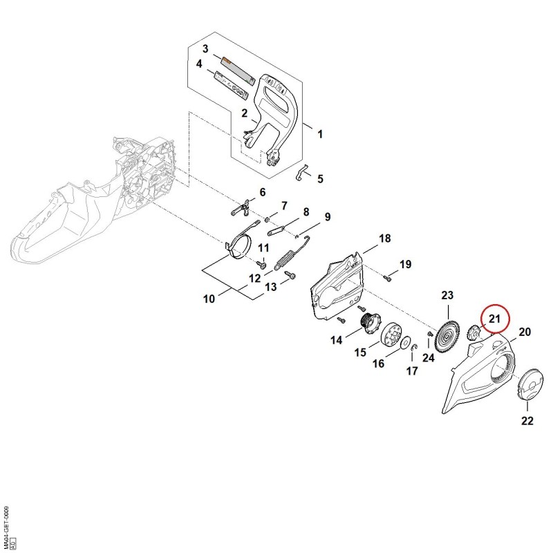 Spannrad MA046482200 ORIGINAL STIHL Spannrad MA046482200 ORIGINAL STIHL