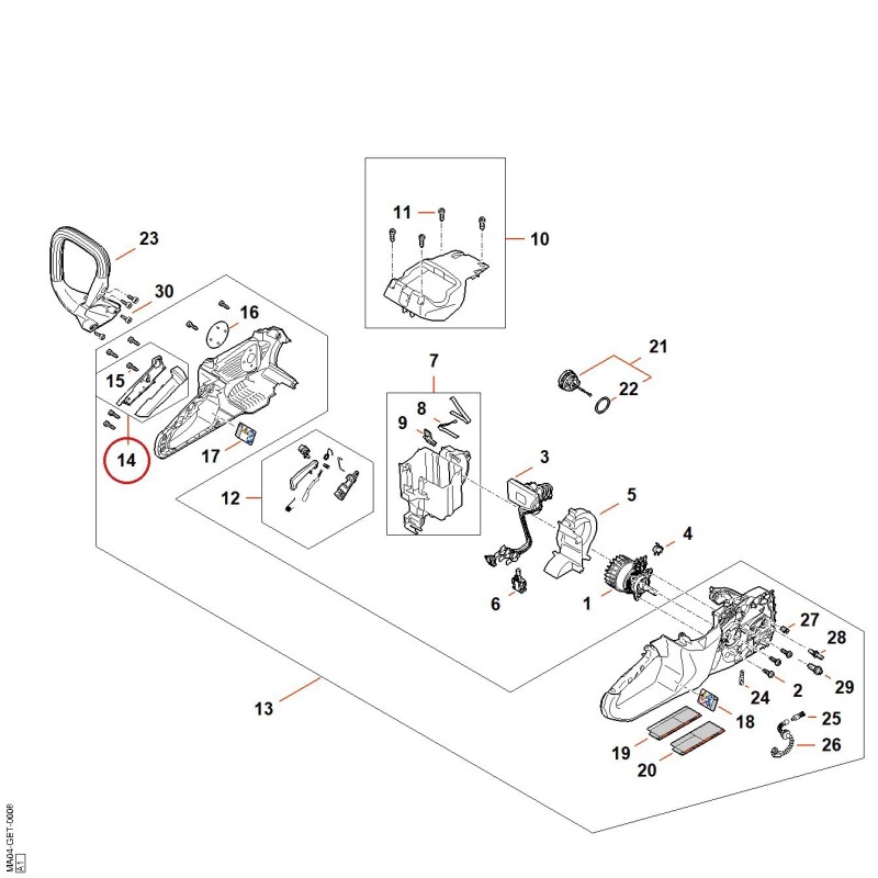 handle molding MA047900601 ORIGINAL STIHL