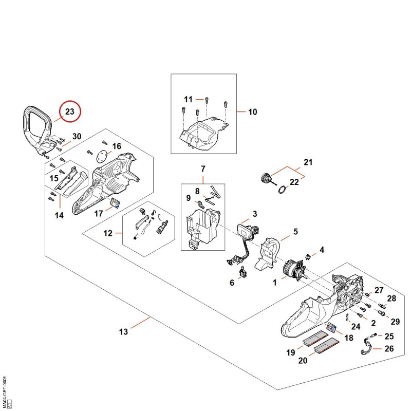 Handlebar MA047911700 ORIGINAL STIHL