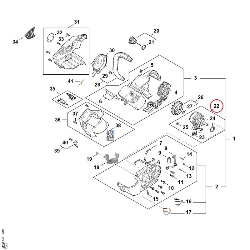 Elektromotor MA056000201 ORIGINAL STIHL