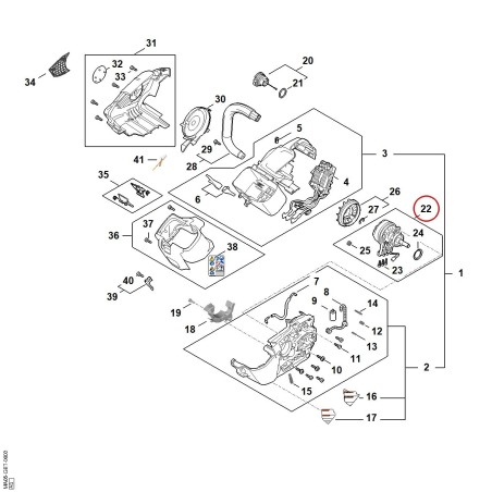 Moteur électrique MA056000201 ORIGINAL STIHL | NewgardenParts.com
