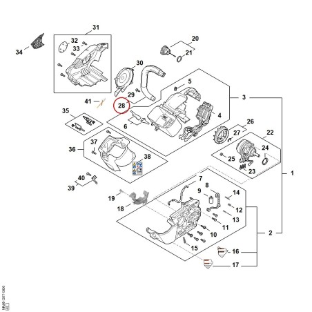 Handlebar MA057911700 ORIGINAL STIHL | NewgardenParts.com