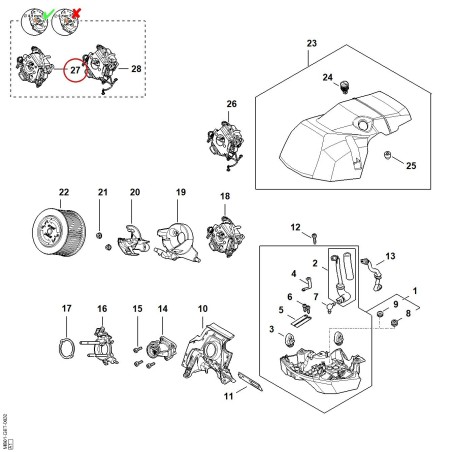 Carburateur MB01/00 MB011200600 ORIGINAL STIHL | NewgardenParts.com