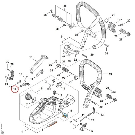Eje de mando MB011800900 ORIGINAL STIHL | NewgardenParts.com