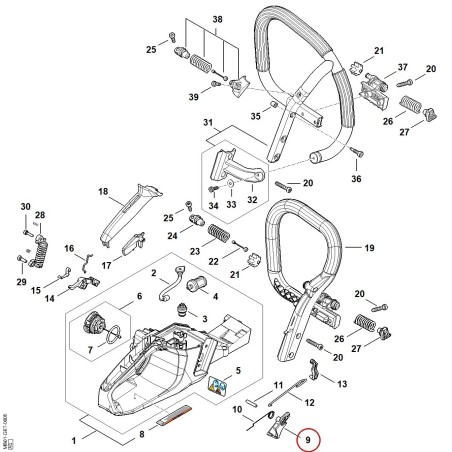 Manette des gaz MB011821000 ORIGINAL STIHL | NewgardenParts.com