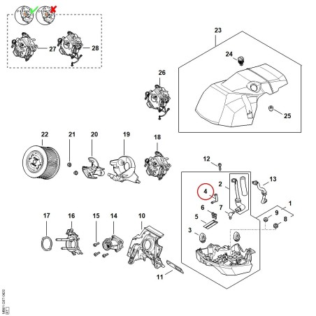 Resorte de contacto MB014421600 ORIGINAL STIHL | NewgardenParts.com