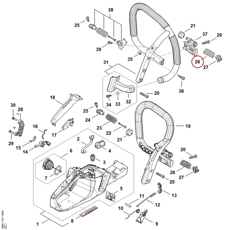 Ressort MB017913100 ORIGINAL STIHL