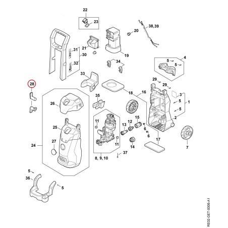 Soporte del cable RE024403510 ORIGINAL STIHL | NewgardenParts.com
