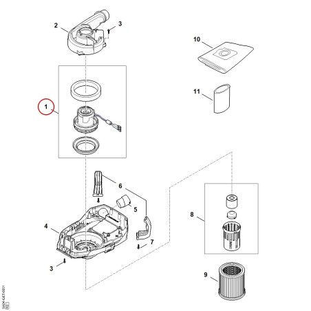 Elettromotore SA046000201 ORIGINALE STIHL | NewgardenParts.com