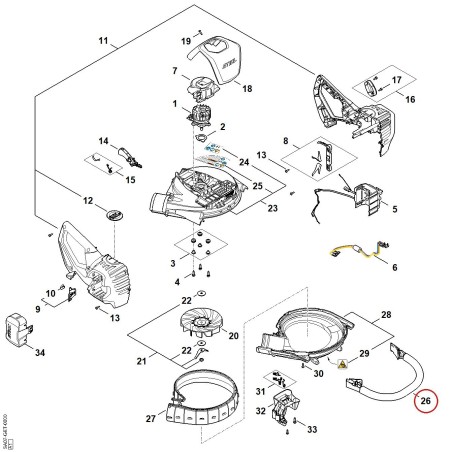 Poignée tubulaire SA077911700 ORIGINAL STIHL | NewgardenParts.com