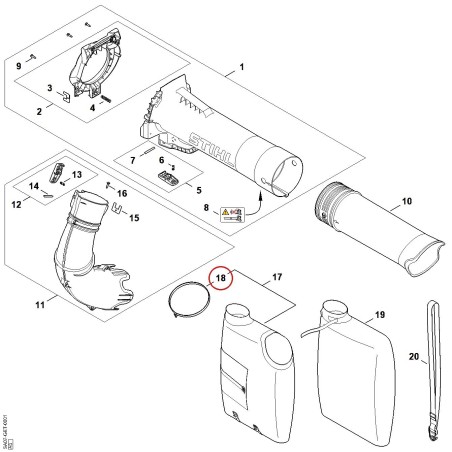Sujetacables SA079889200 ORIGINAL STIHL | NewgardenParts.com