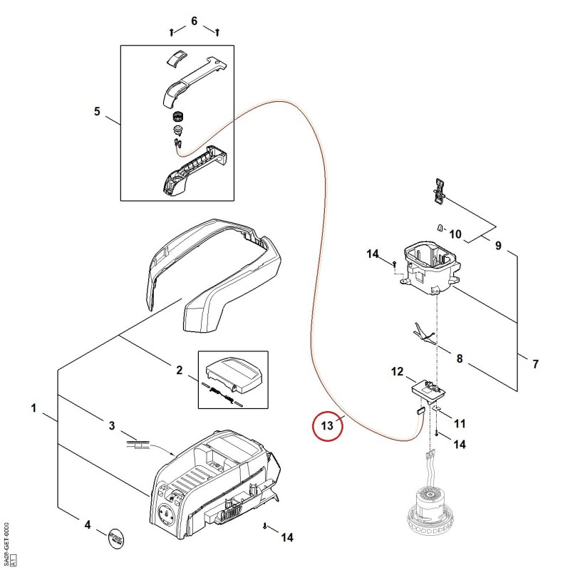 Wiring harness SA084302200 ORIGINAL STIHL Wiring harness SA084302200 ORIGINAL STIHL