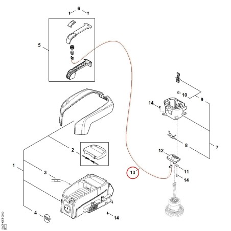 Mazo de cable SA084302200 ORIGINAL STIHL | NewgardenParts.com