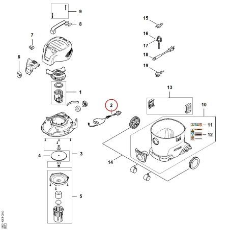 Cavo di collegamento SE014402000 ORIGINALE STIHL | NewgardenParts.com