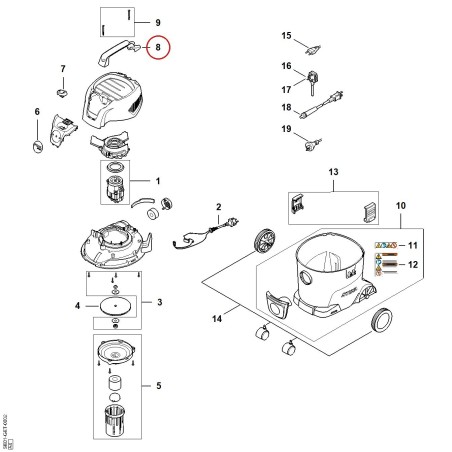 Impugnatura SE017034100 ORIGINALE STIHL | NewgardenParts.com