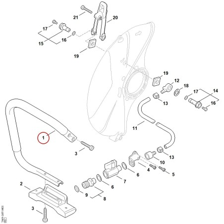 Poignée tubulaire TA017901700 ORIGINAL STIHL | NewgardenParts.com