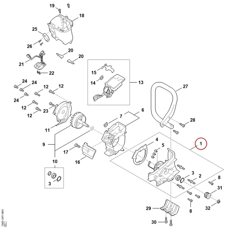 Plaque de fixation TA026001601 ORIGINAL STIHL