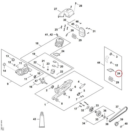 Junta del cilindro TB010292301 ORIGINAL STIHL | NewgardenParts.com