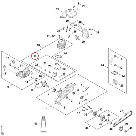 Pistone Ø 54 mm TB010302001 ORIGINALE STIHL | NewgardenParts.com