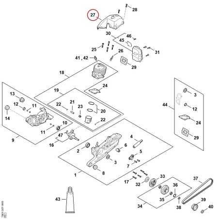 Cubierta de conducción de aire TB010800900 ORIGINAL STIHL | NewgardenParts.com
