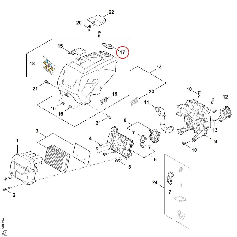 Grommet TB010847400 ORIGINAL STIHL