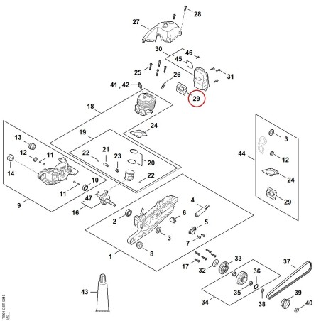 Guarnizione silenziatore TB011490600 ORIGINALE STIHL | NewgardenParts.com