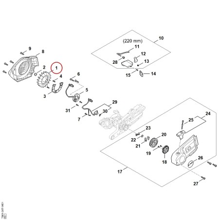Volano magnetico TB014001215 ORIGINALE STIHL | NewgardenParts.com