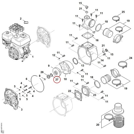 Junta (rueda de palas) VB050290505 ORIGINAL STIHL | NewgardenParts.com
