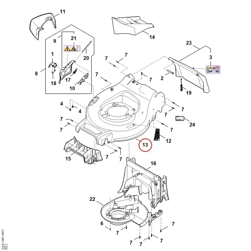Alloggiamento WA217008590 ORIGINALE STIHL